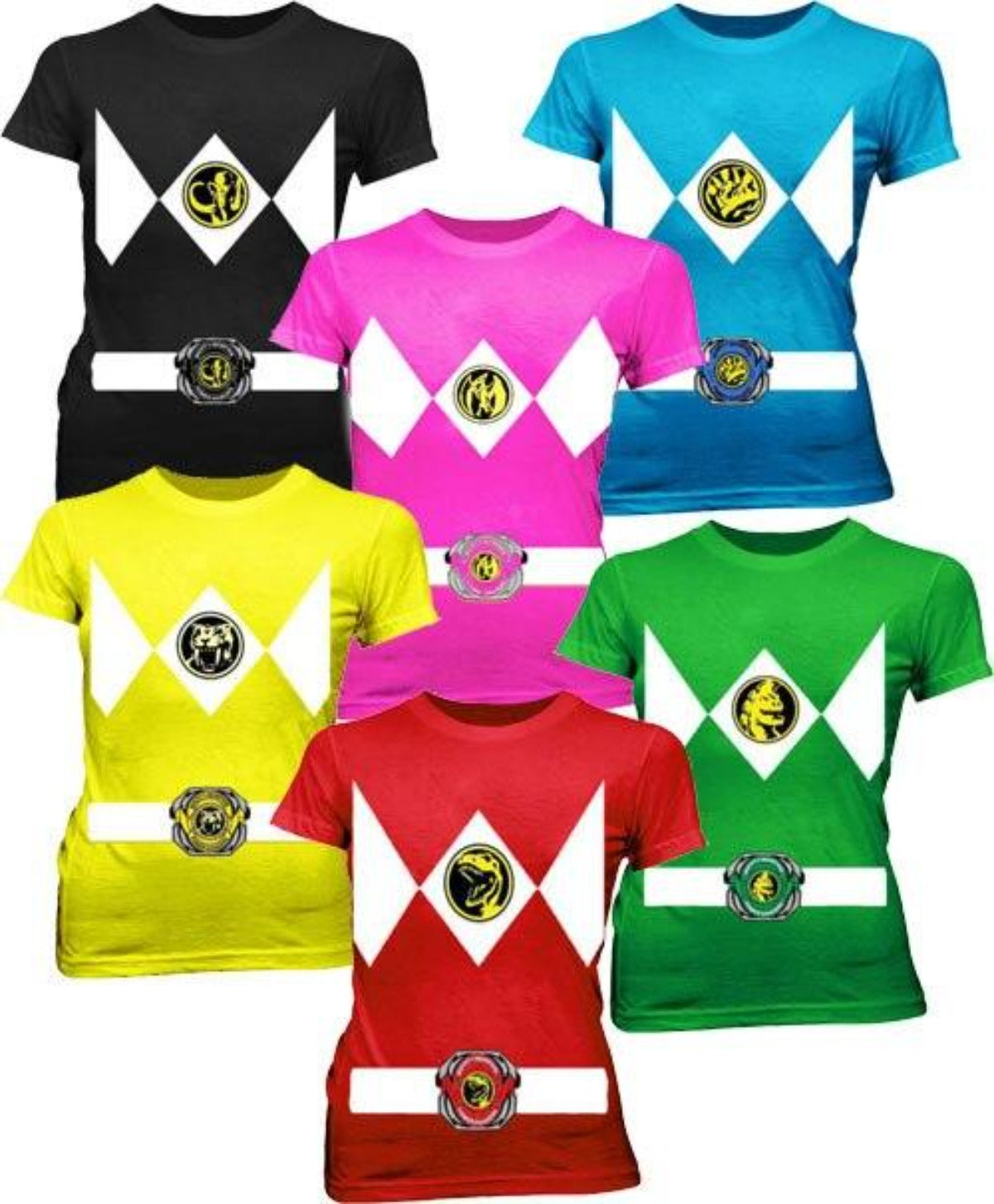 Power Rangers Costume Juniors Tees-tvso