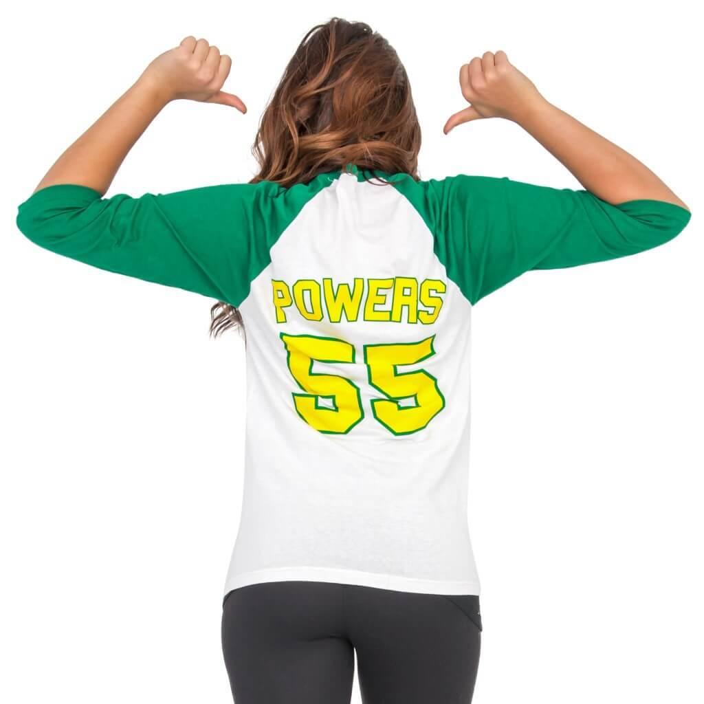 Powers 55 Raglan Baseball Adult T-shirt-tvso