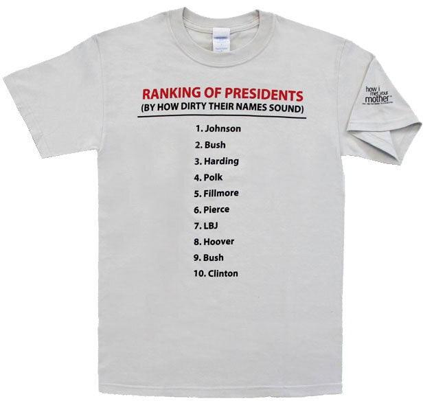 Presidents Ranking By Dirty Names T-Shirt-tvso