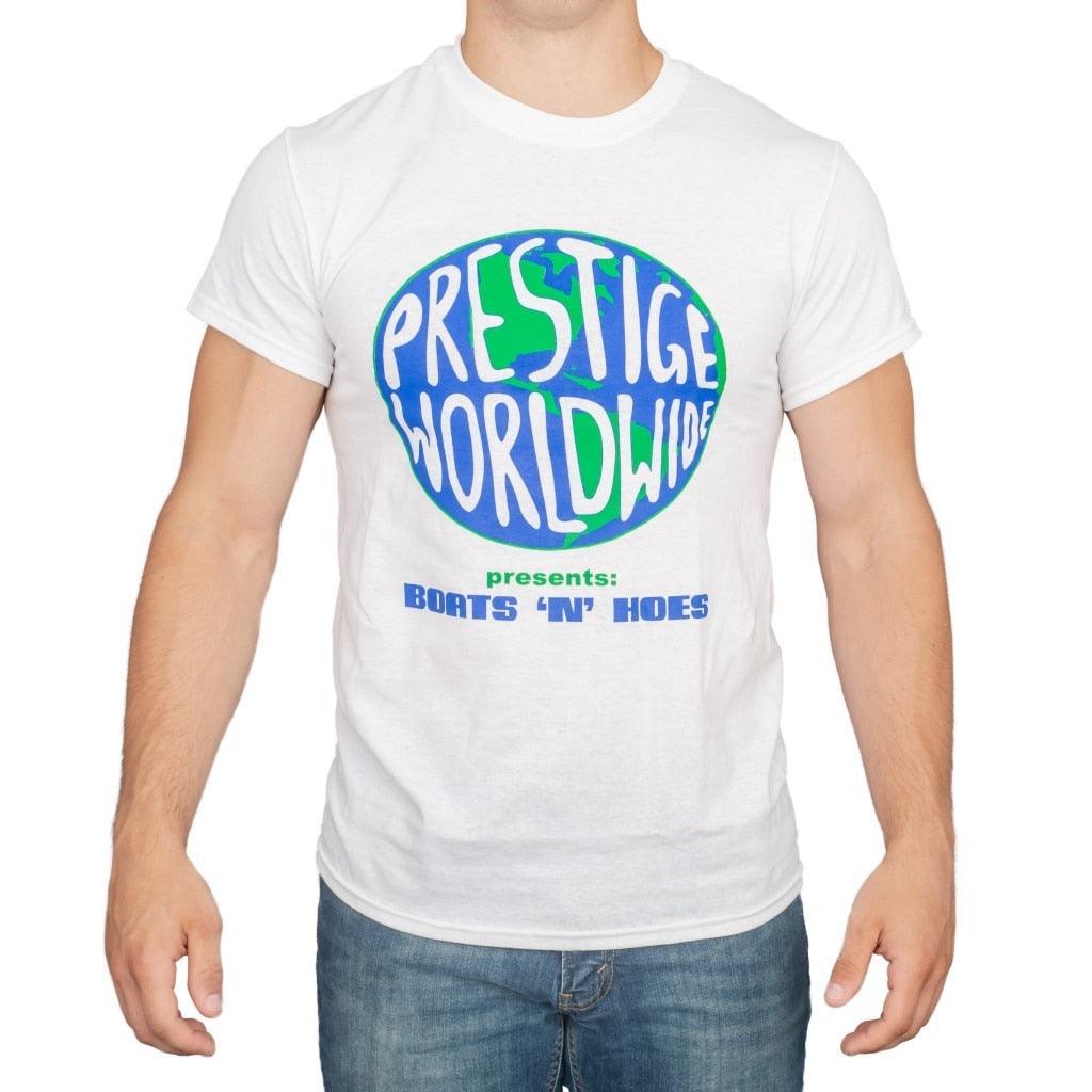 Vervoer hoekpunt vertaling Step Brothers Prestige Worldwide Presents Boats 'N' Hoes White Adult T-shirt  - Step Brothers - | TV Store Online