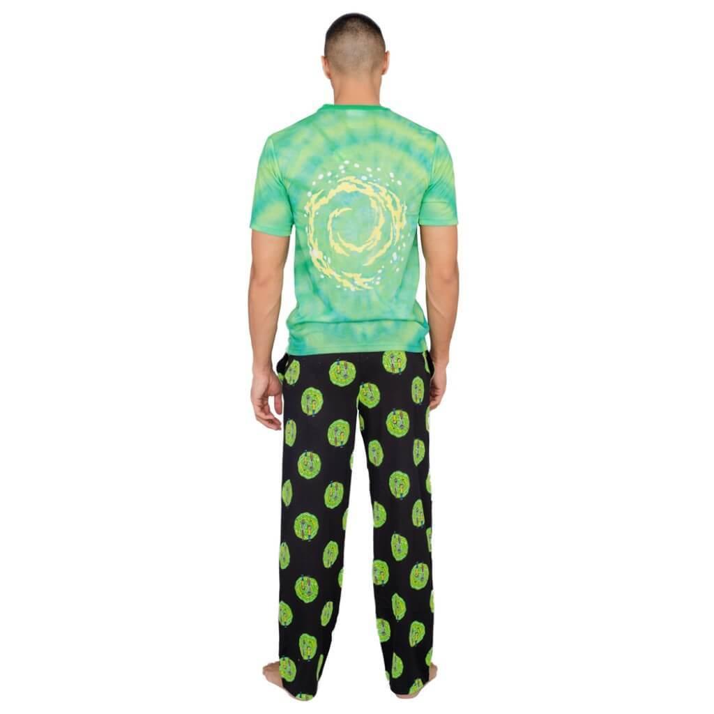 Rick and Morty Portal T-Shirt and Lounge Pants Pajama Set-tvso