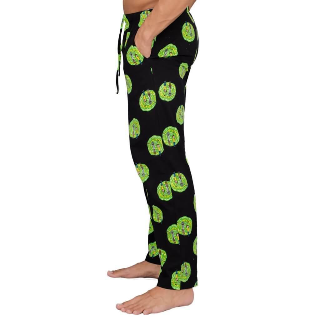 Rick and Morty Portal T-Shirt and Lounge Pants Pajama Set-tvso