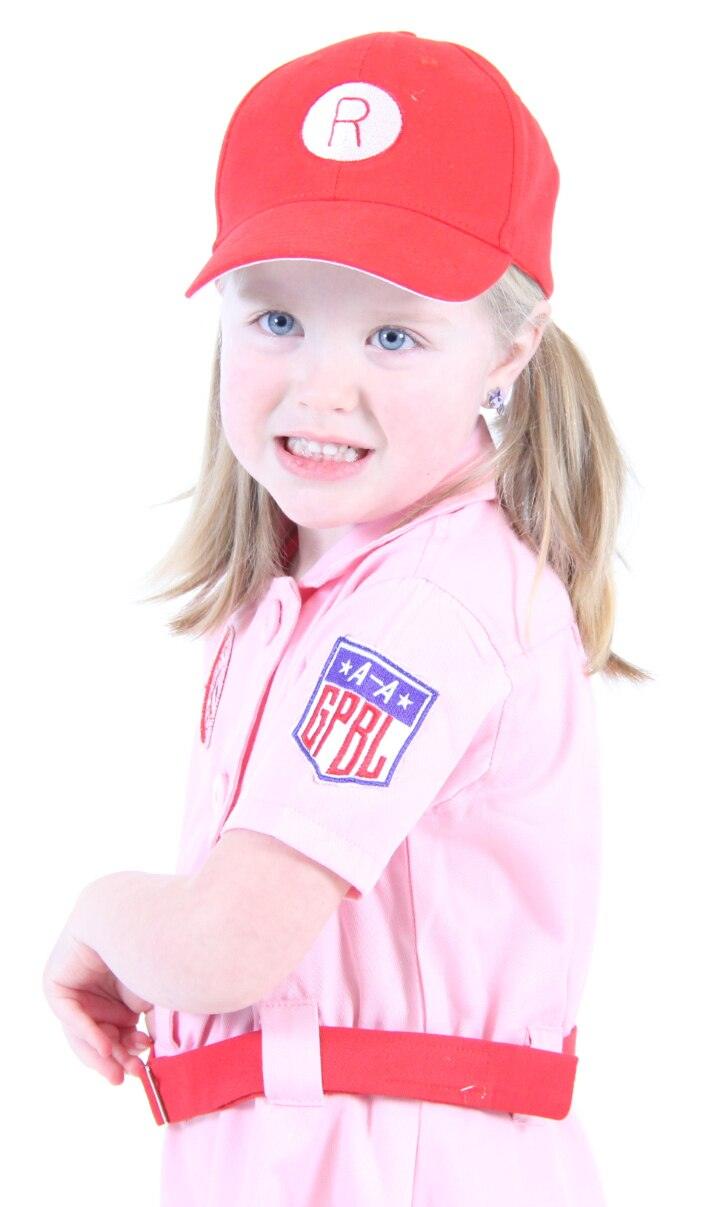 Rockford Peaches Pink Baseball Girls Costume Dress-tvso