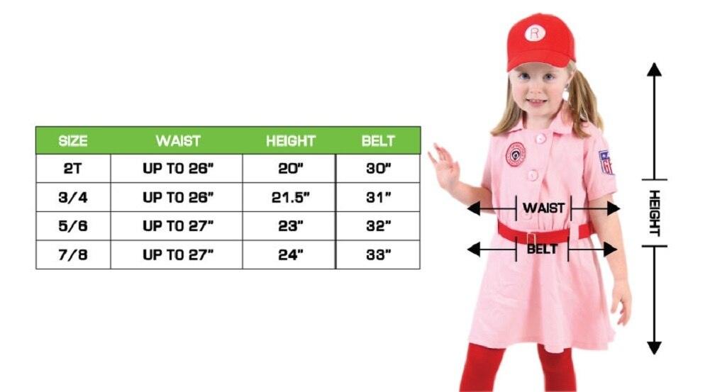 Rockford Peaches Pink Baseball Girls Costume Dress-tvso