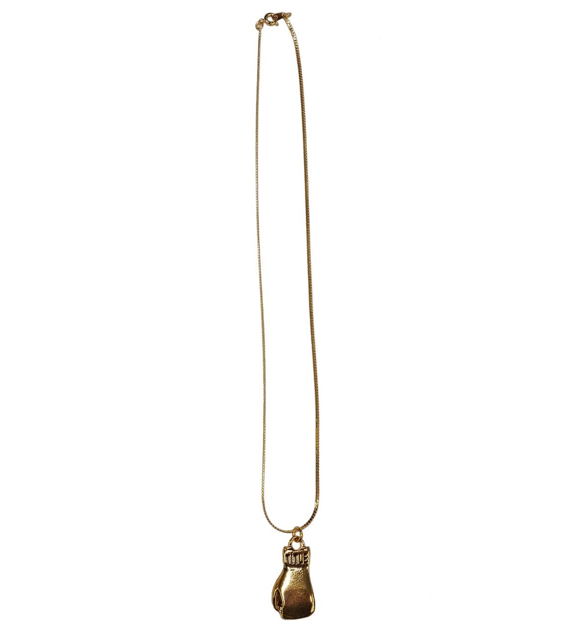 Rocky Golden Glove Pendant 18 inch Chain necklace-tvso