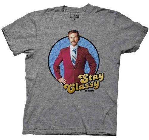 Ron Burgundy Stay Classy T-Shirt-tvso