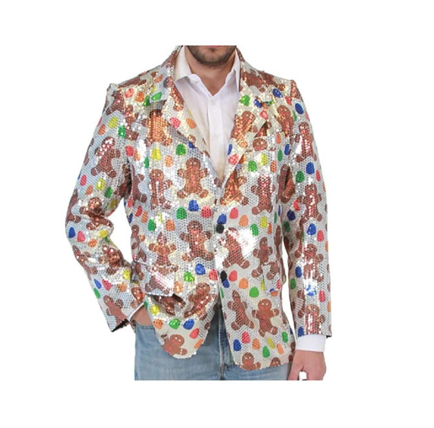 Sequin Gingerbread Man Blazer Jacket - TVStoreOnline