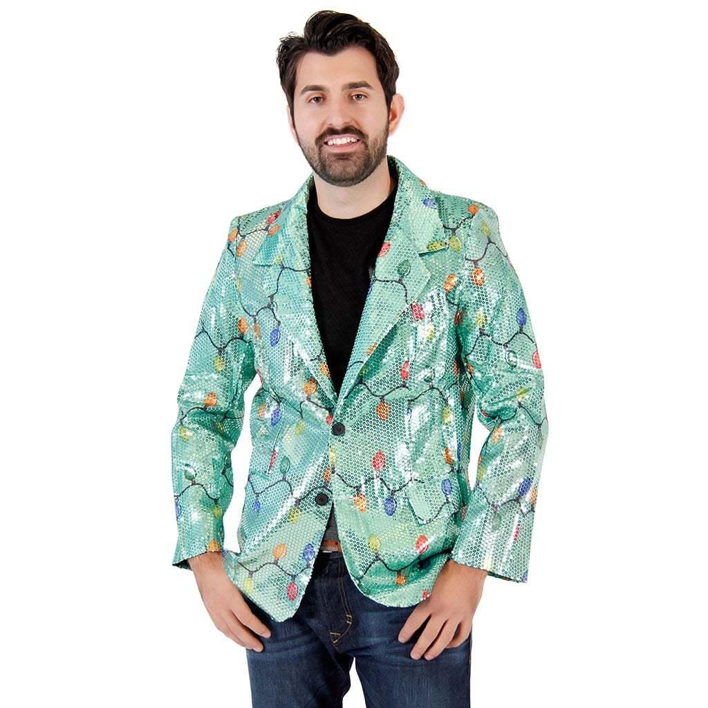 Sequin X-Mas Lights Blazer Jacket-tvso