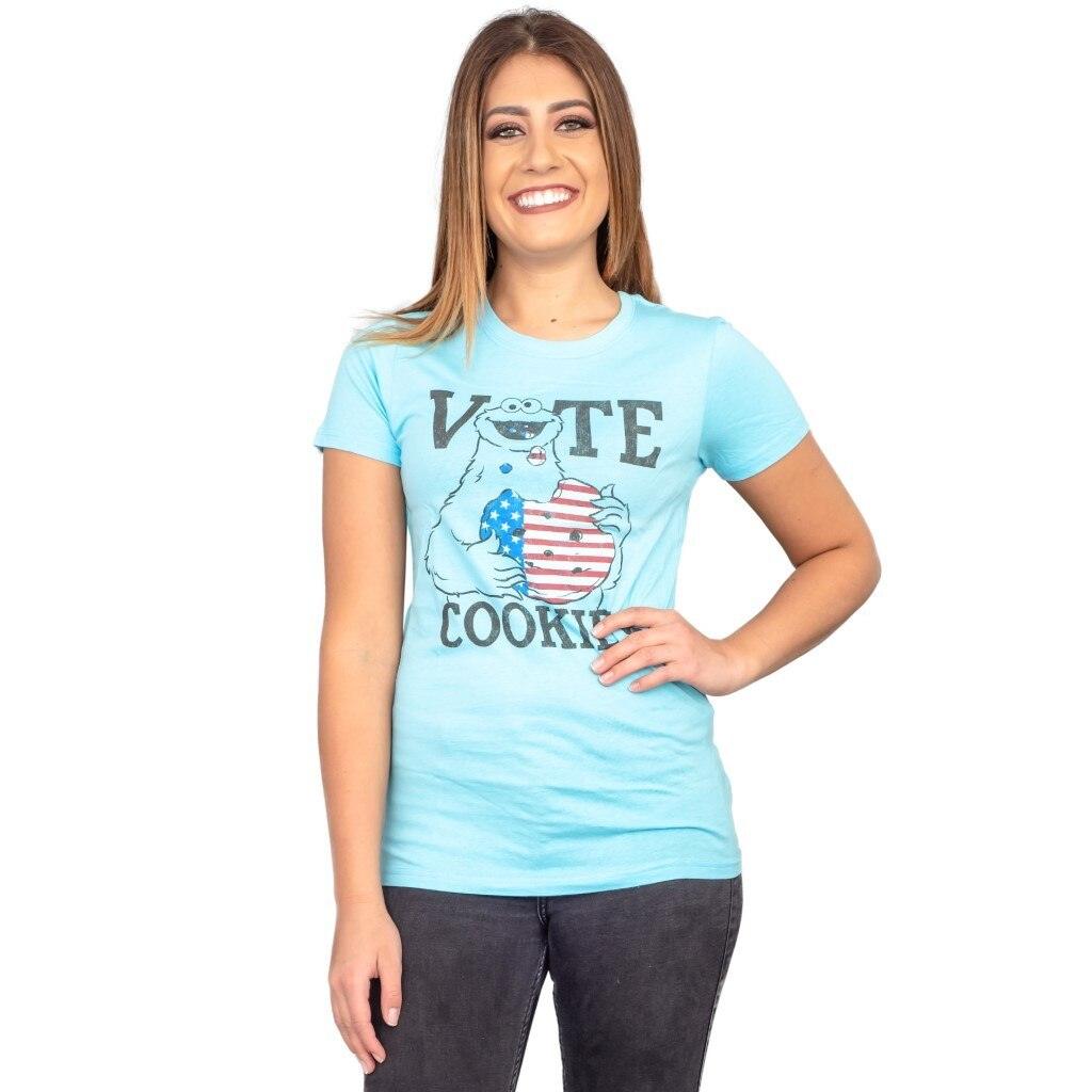 Sesame Street Vote Cookies Cookie Monster T-Shirt-tvso