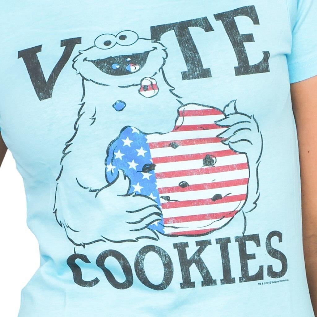 Sesame Street Vote Cookies Cookie Monster T-Shirt-tvso