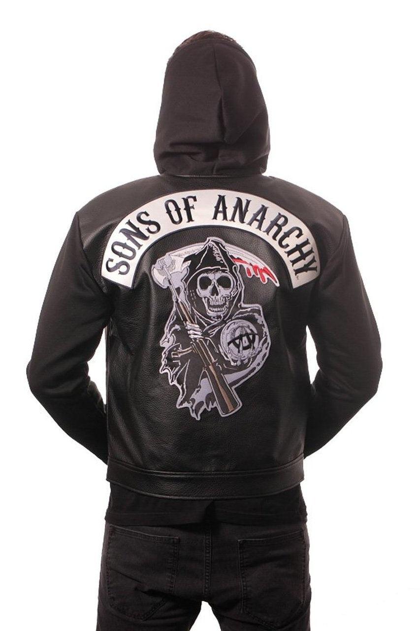 SOA Road Gear Leather Jacket with Hood-tvso