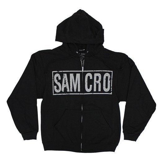 SOA Samcro Boxed Reaper Zip-Up Hoodie Hooded Sweatshirt-tvso