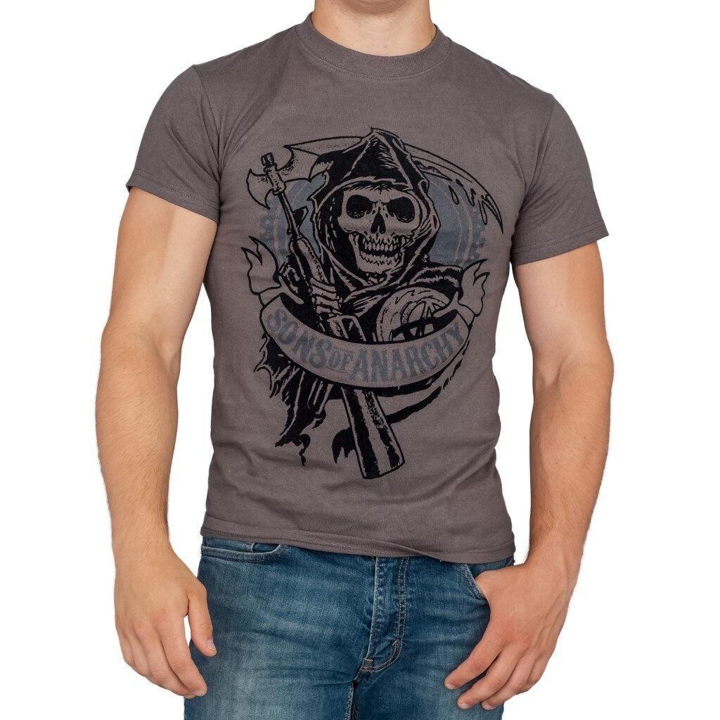 SOA Velvet Flocked Gear Logo T-Shirt-tvso