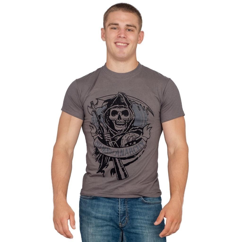 SOA Velvet Flocked Gear Logo T-Shirt-tvso