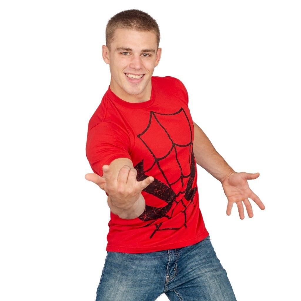 Spider-Man Parker Can't Lose Big Face T-Shirt-tvso