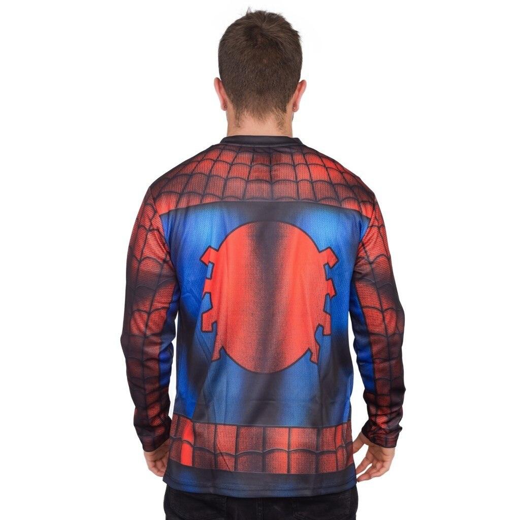Spider-Man Sublimated Adult LONG SLEEVE Costume T-Shirt-tvso