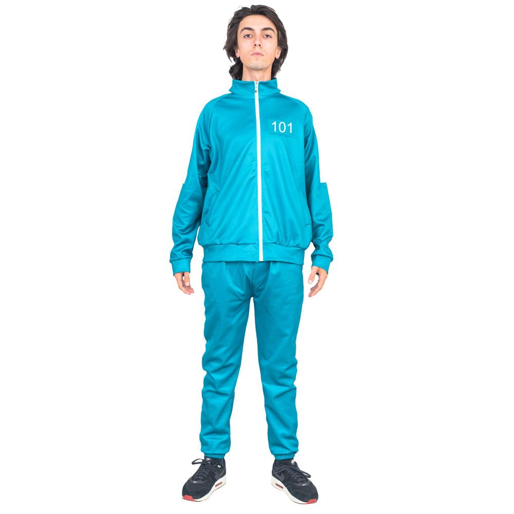 Squid Costume Green Jacket and Pants Halloween Cosplay - TVStoreOnline