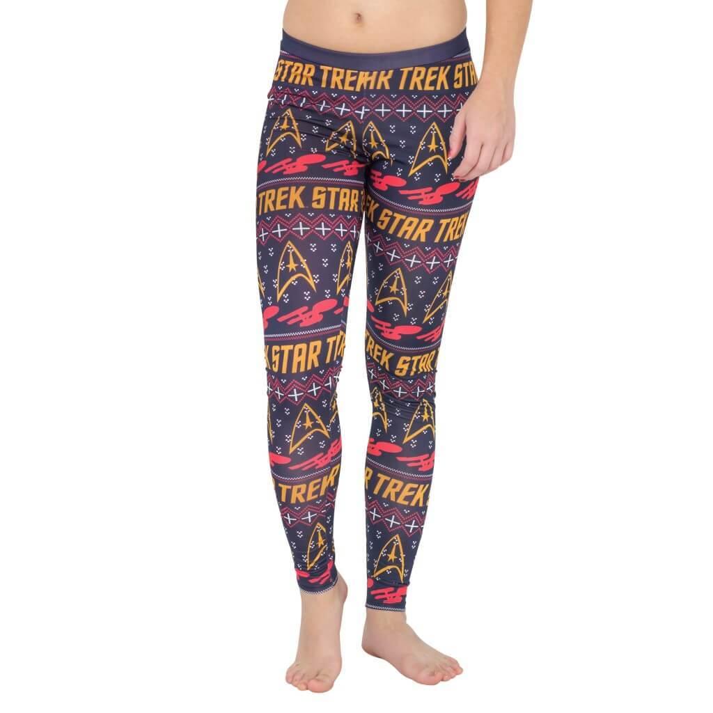 Star Trek Command Ugly Christmas Pattern Leggings-tvso