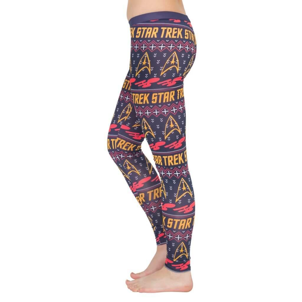 Star Trek Command Ugly Christmas Pattern Leggings-tvso