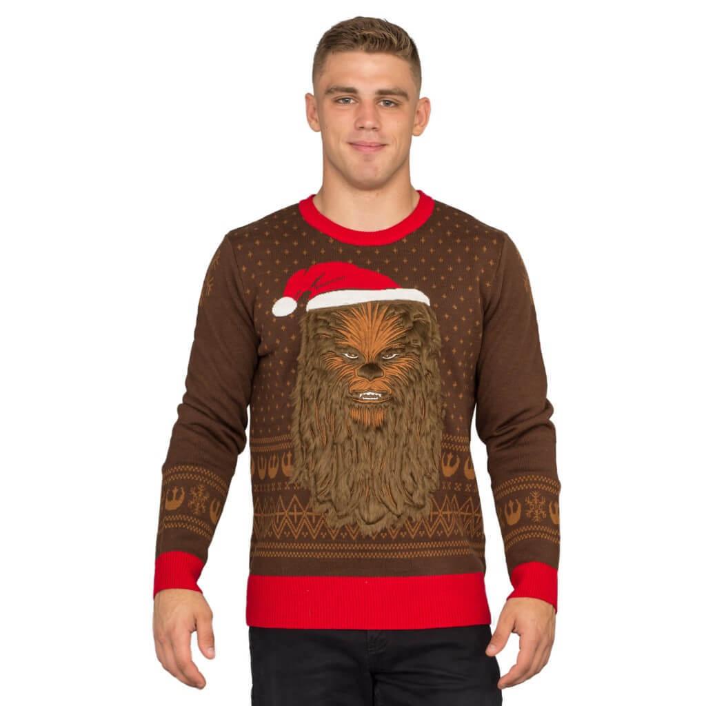 Star Wars Chewbacca Furry Face Ugly Christmas Sweater-tvso