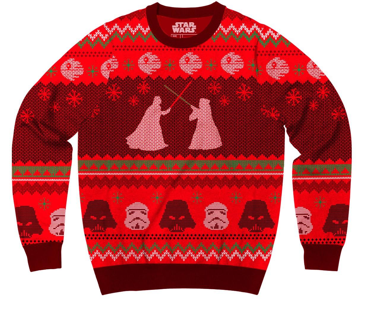 Star Wars Death Star Saber Showdown Ugly Christmas Xmas Sweater-tvso