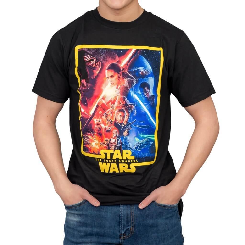 potlood Kijkgat Duwen Star Wars The Force Awakens Poster T-shirt