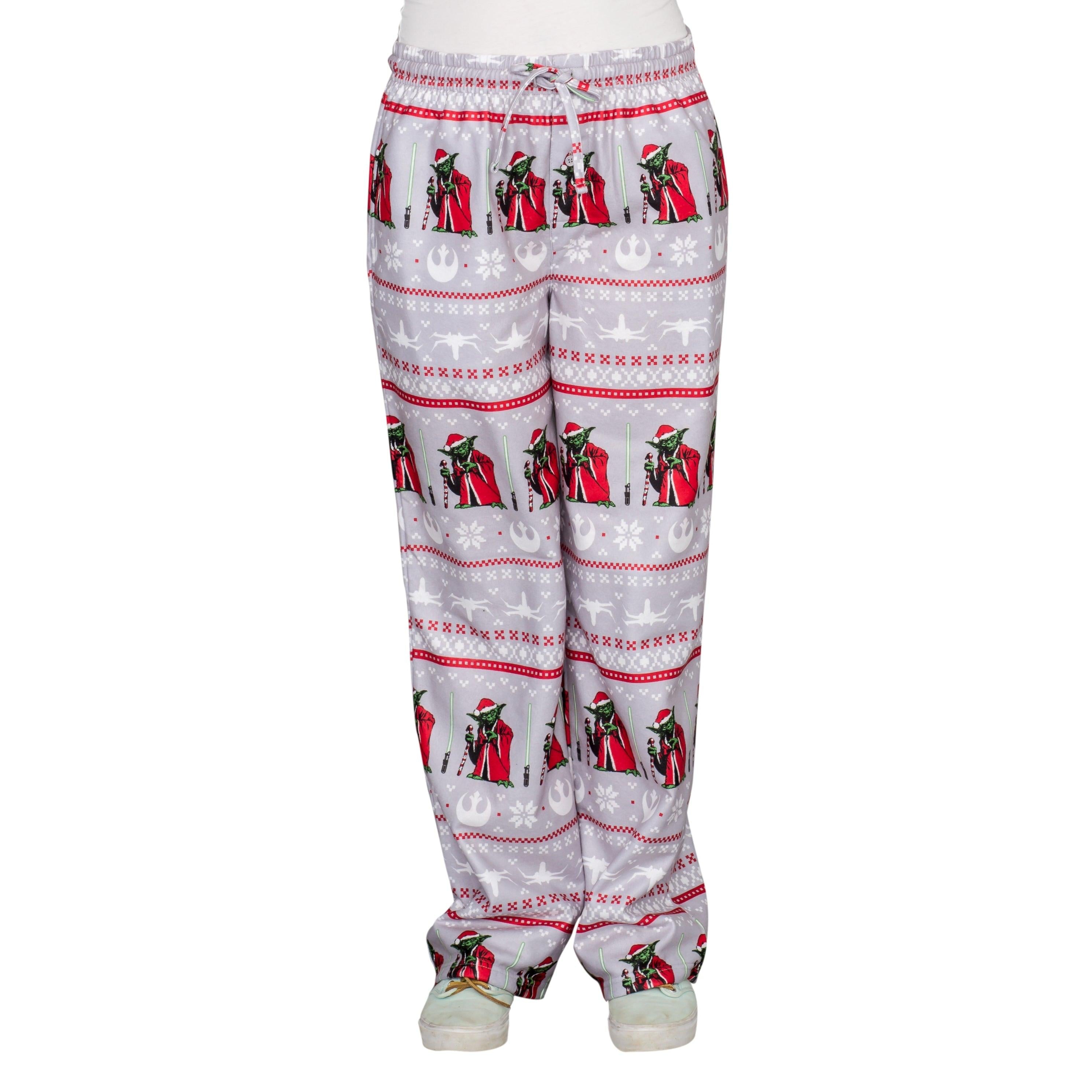 Star Wars Yoda Logo Christmas Grey Lounge Pants - TVStoreOnline
