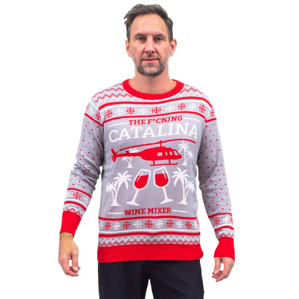 Step Bros Catalina Wine Mixer Brothers Ugly Christmas Sweater - TVStoreOnline