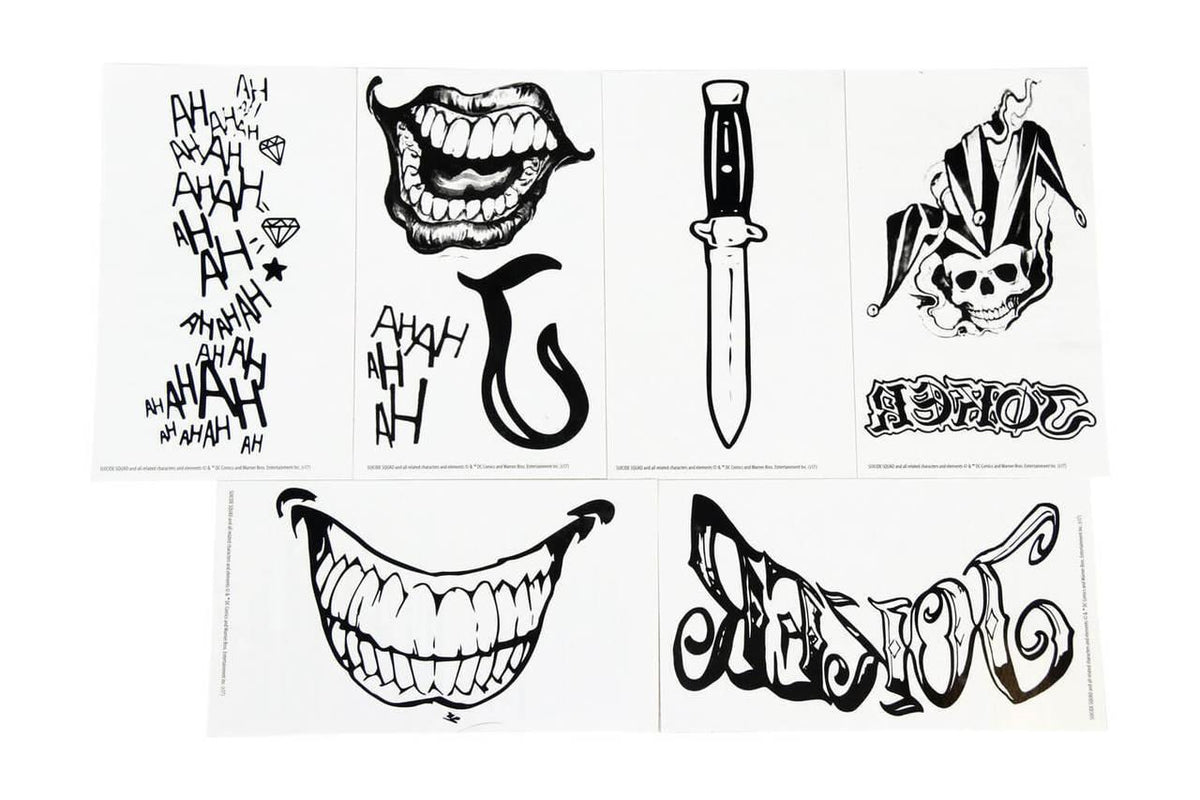 Suicide Squad The Joker Water Transfer Body Tattoos - TVStoreOnline