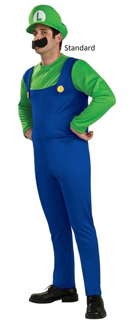 Super Mario Bros Adult Luigi Costume-tvso