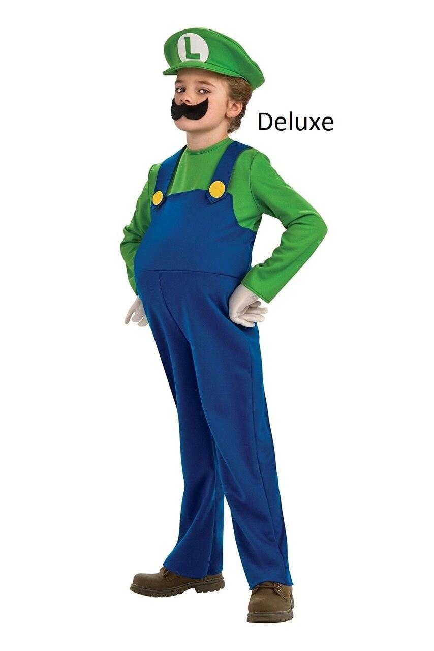 Super Mario Bros Youth Luigi Costume