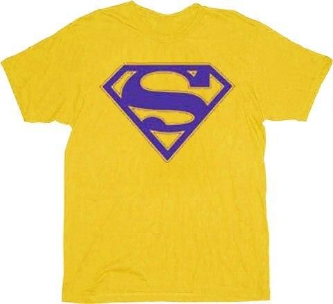 Superman Purple Shield Logo T-shirt-tvso