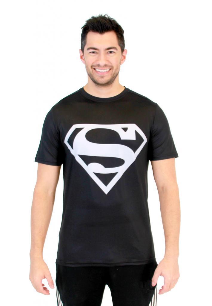 Superman Silver Logo Performance Athletic T-Shirt-tvso