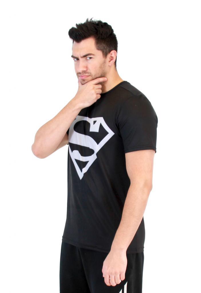 Superman Silver Logo Performance Athletic T-Shirt-tvso