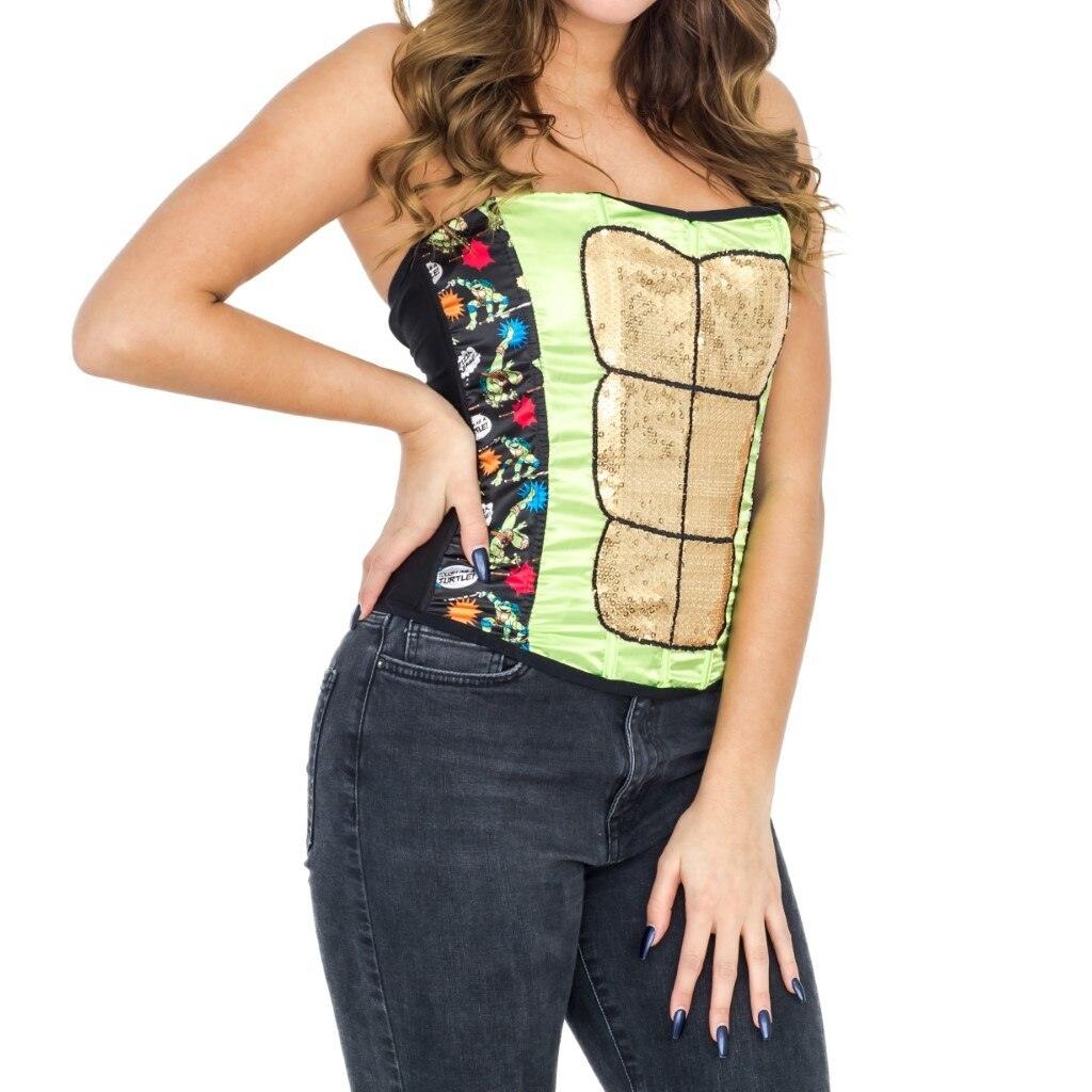 Teenage Mutant Ninja Turtles Strapless Sequin Corset - TVStoreOnline