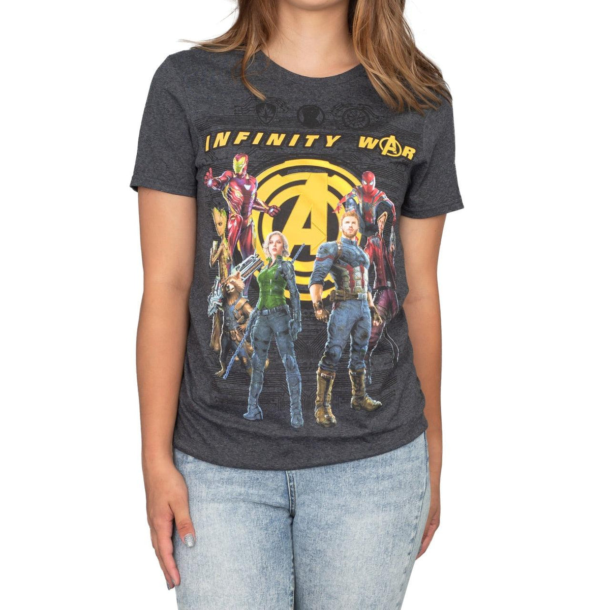 The Avengers Infinity War Group Shot Charcoal T-shirt - TVStoreOnline