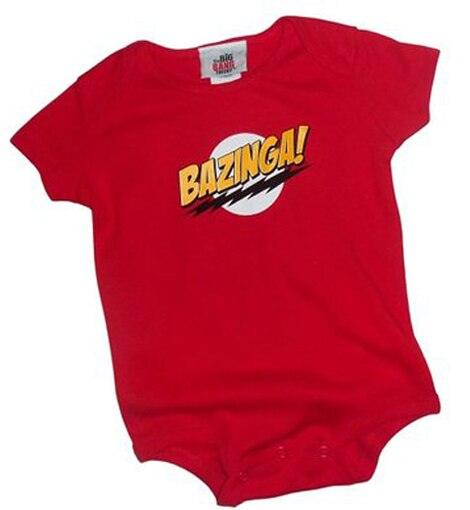The Big Bang Theory Bazinga! Red Baby Infant Romper Onesie-tvso