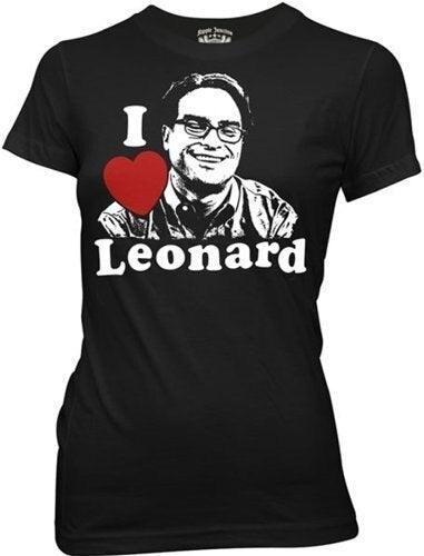 The Big Bang Theory I Heart Love Leonard T-shirt-tvso