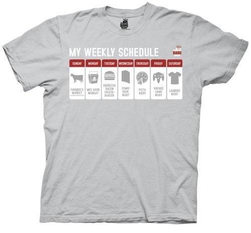 The Big Bang Theory My Weekly Schedule T-shirt-tvso