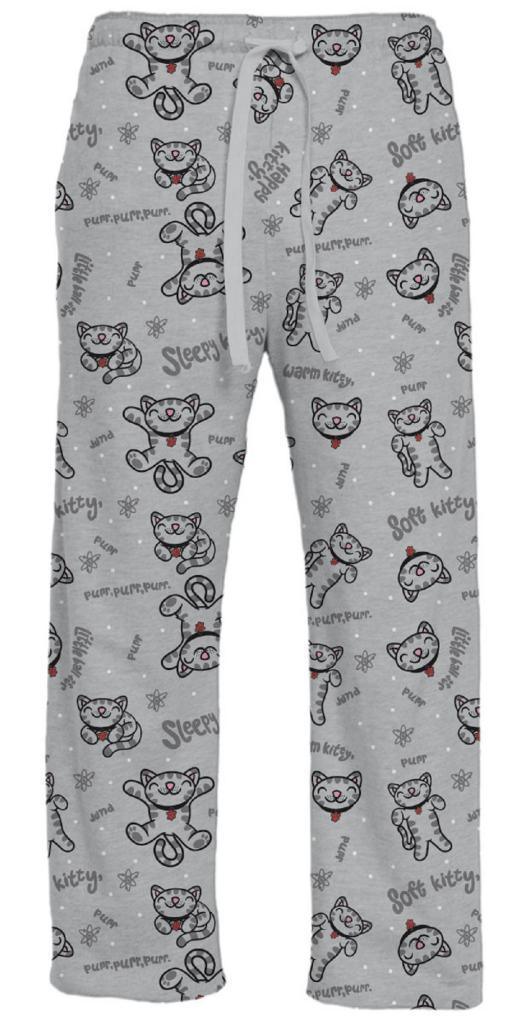The Big Bang Theory Soft Kitty Gray Adult Lounge Pants The Big