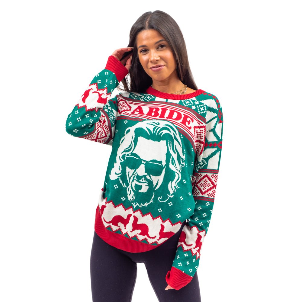 The Big Lebowski Dude Abide Marmot Bowling Unisex Ugly Christmas Sweater - TVStoreOnline