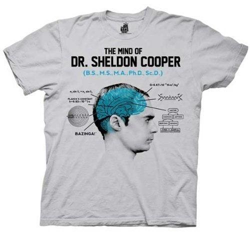 The Mind of Dr. Sheldon Cooper Ice Grey Mens T-shirt-tvso