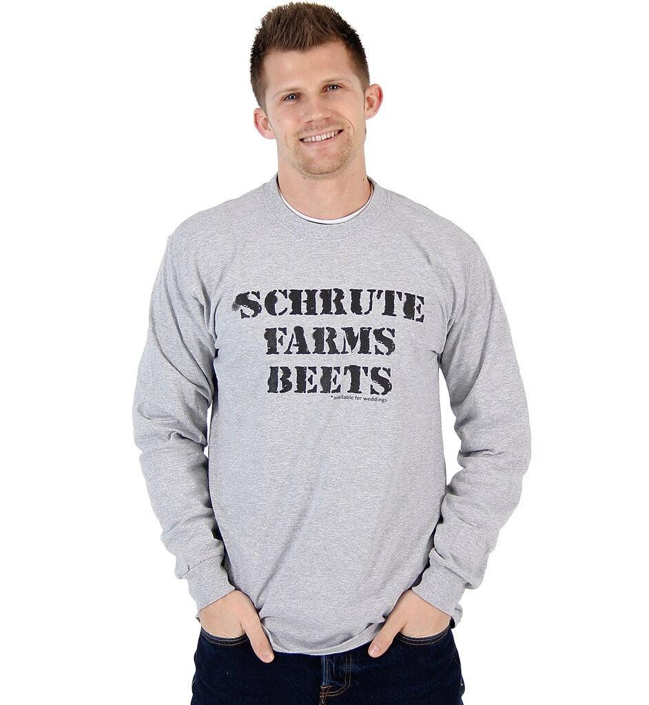 The Office Schrute Farms Beets Long Sleeve Shirt-tvso