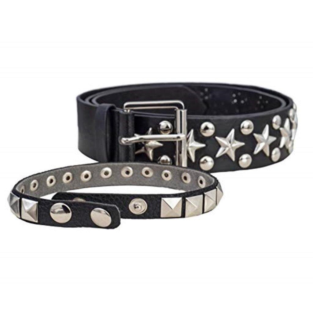 The Queen of Music Studded Belt and Armband Costume Accessory-tvso