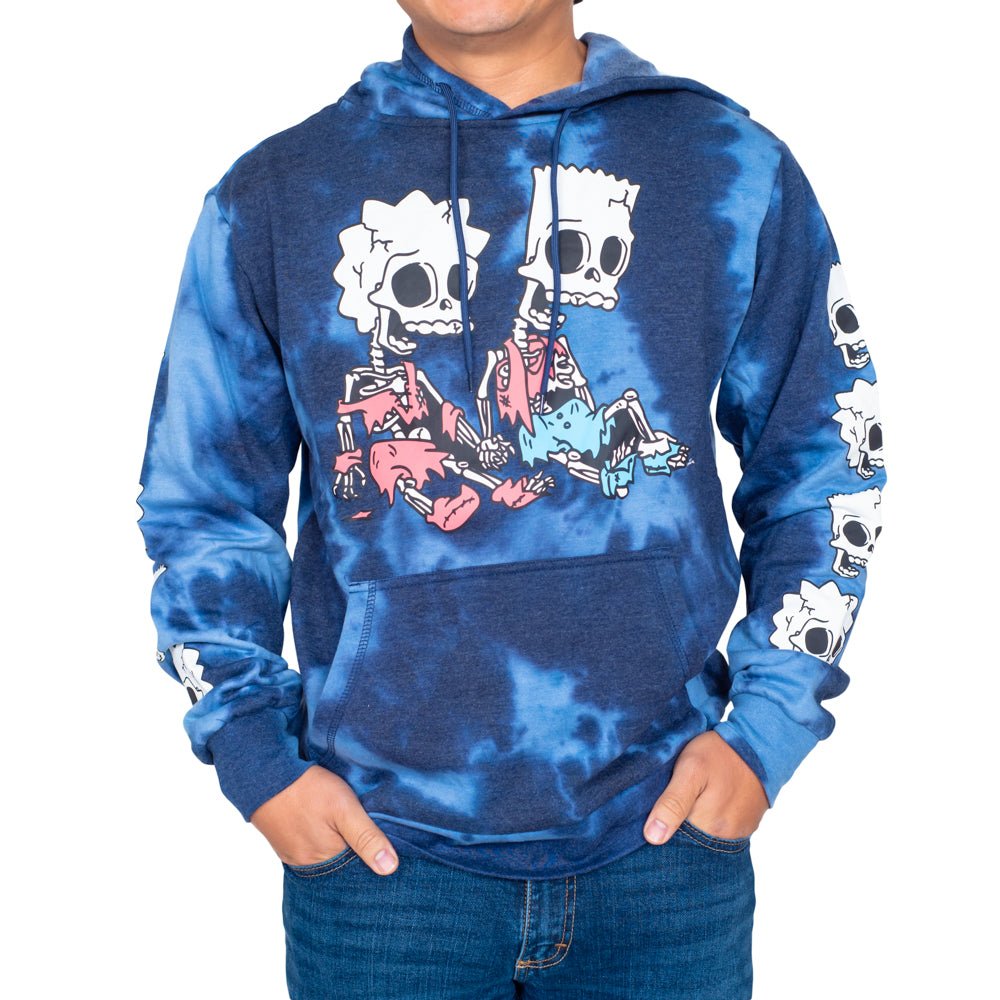 The Simpsons Bart and Lisa Skeleton Hex and the City Pull Over Hoodie - TVStoreOnline