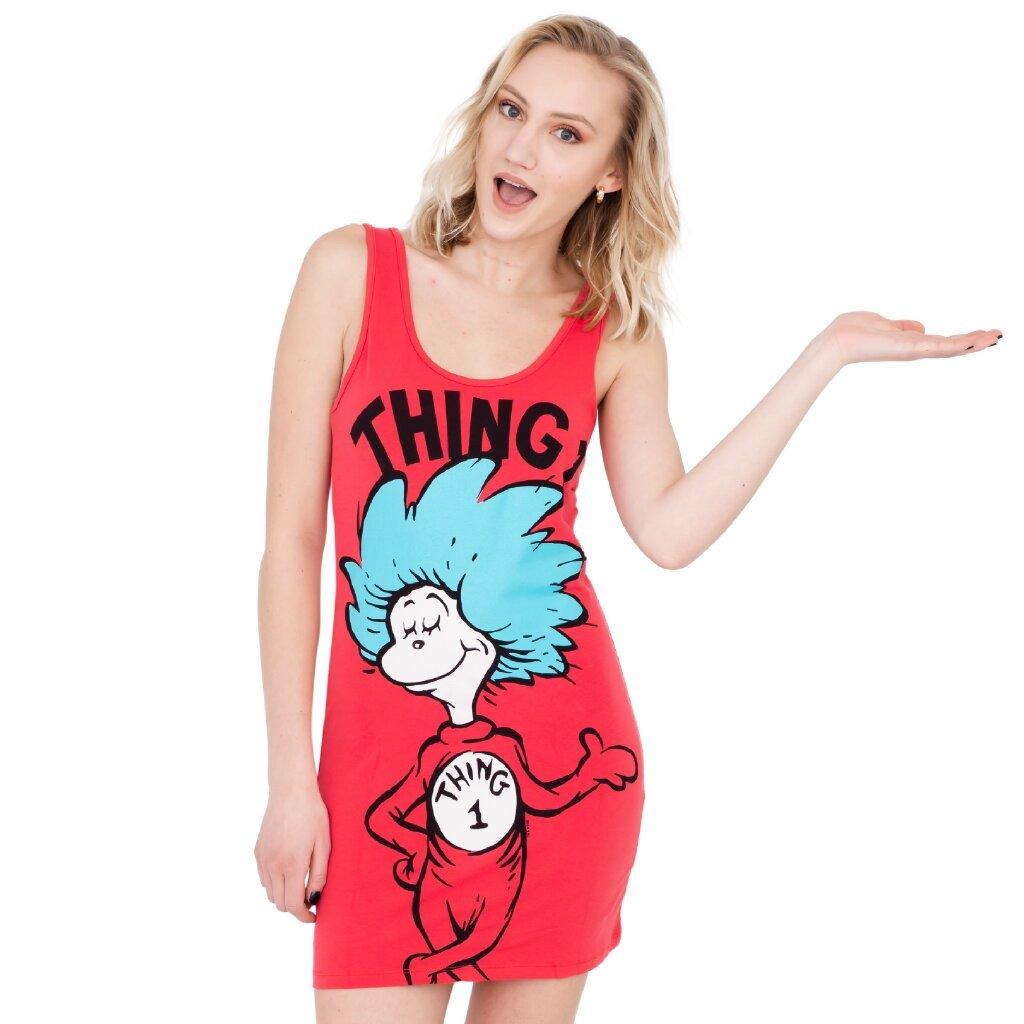 Thing 1 or Thing 2 Tunic Tank Dress-tvso