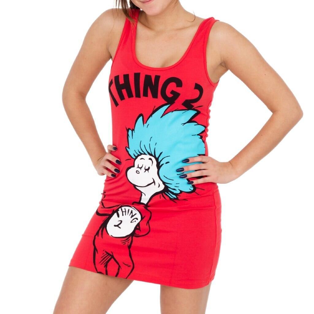Thing 1 or Thing 2 Tunic Tank Dress-tvso
