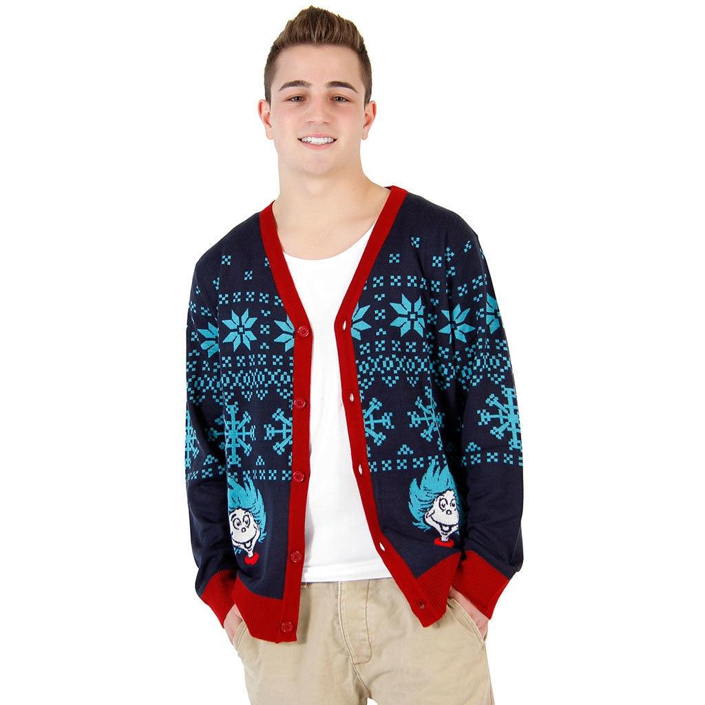 Things 1 & 2 Ugly Christmas Sweater Cardigan-tvso