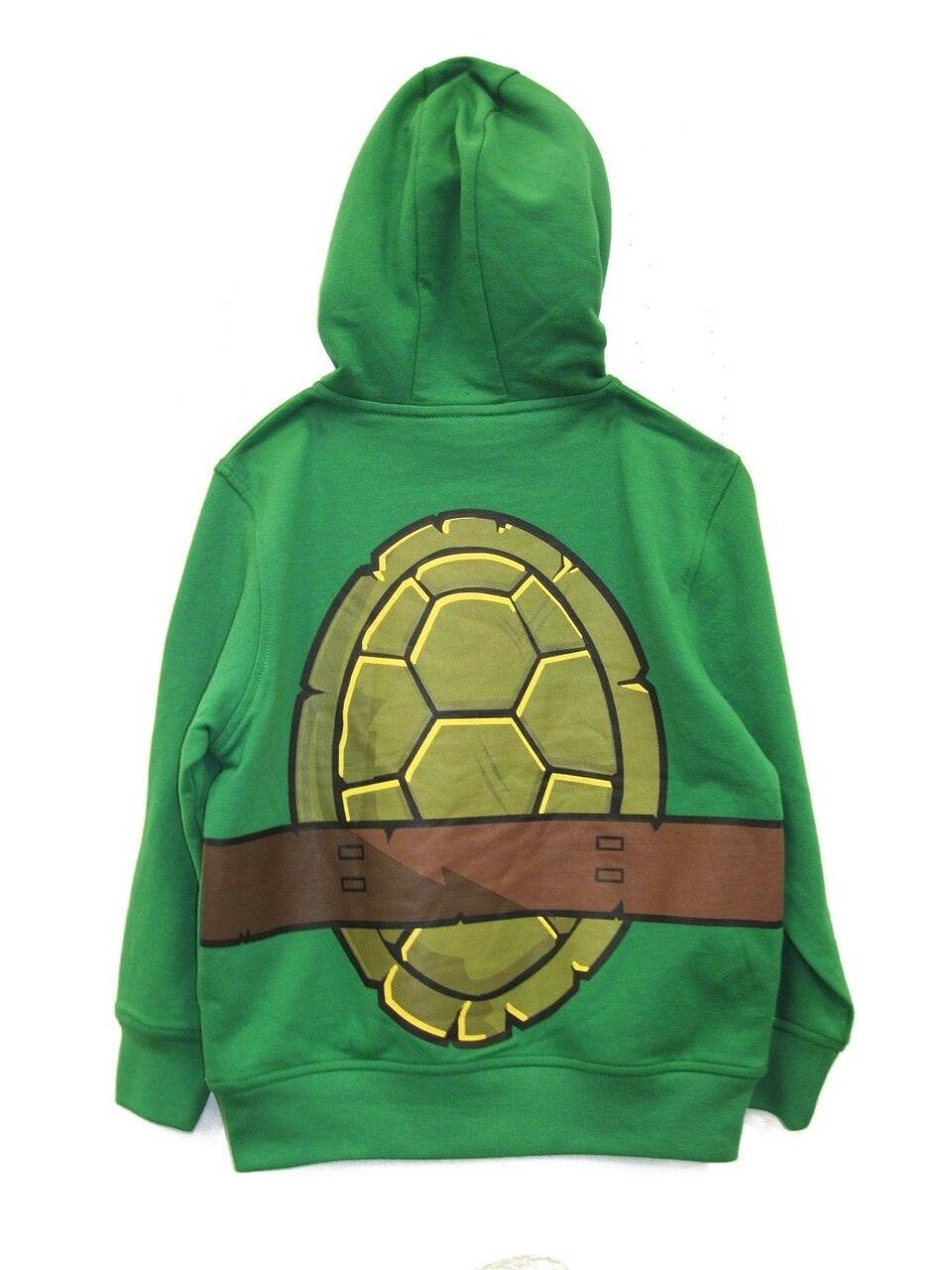 TMNT Boys Green Costume Hoodie Sweatshirt-tvso