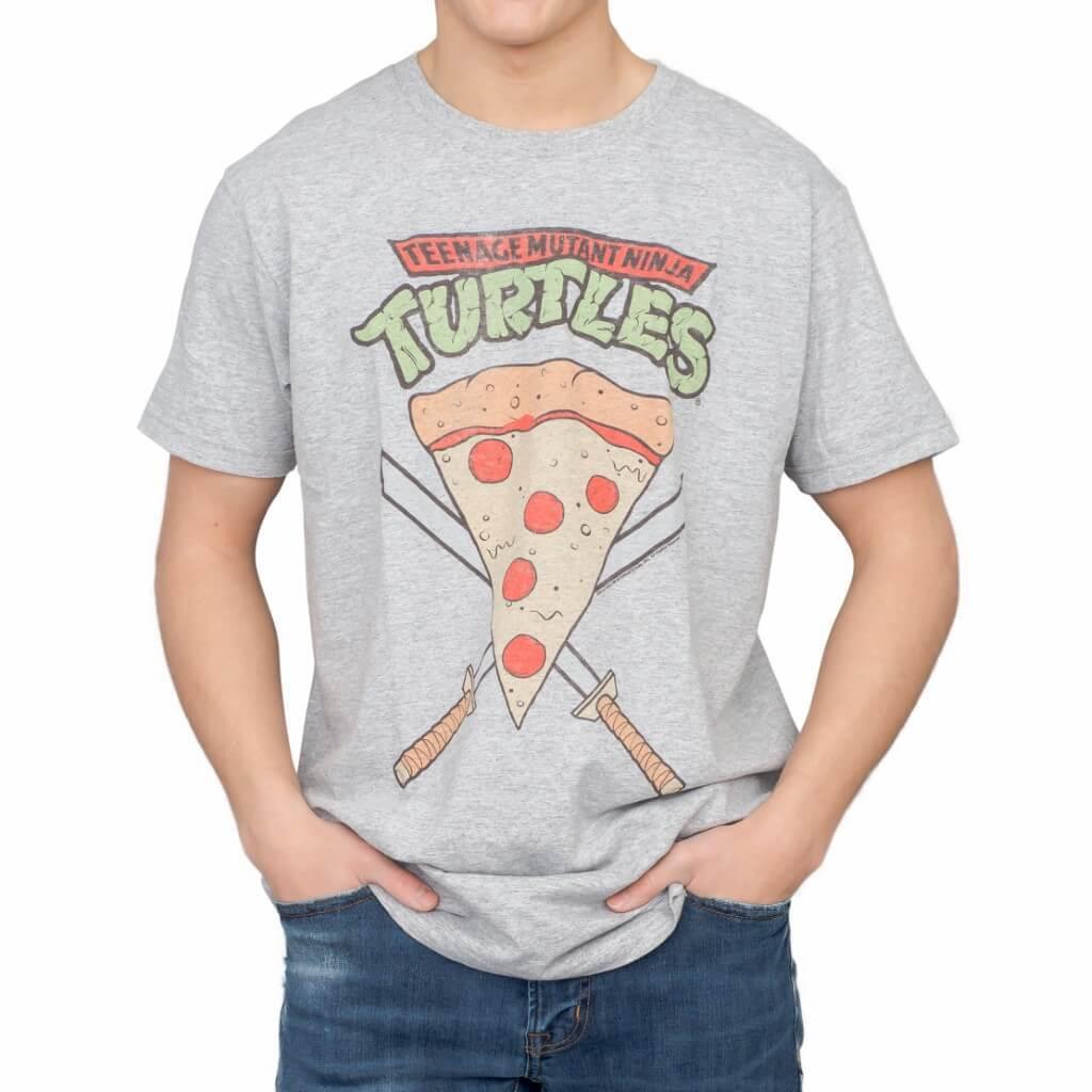 TMNT Pizza Slice Adult T-Shirt-tvso